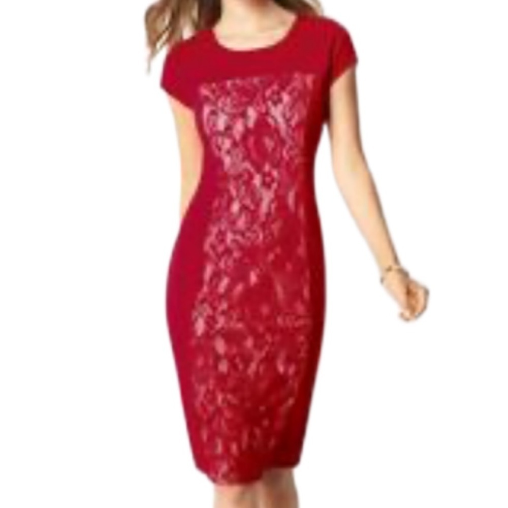 Signature Collection Stretch Lace Dress L 14 16